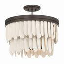 Six Light Semi-Flush Mount<br /><span style="color:#4AB0CE;">Entrega: 4-10 dias en USA</span><br /><span style="color:#4AB0CE;font-size:60%;">PREGUNTE POR ENTREGA EN PANAMA</span><br />Collection: Briscade<br />Finish: Dark Bronze