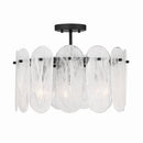 Three Light Semi-Flush Mount<br /><span style="color:#4AB0CE;">Entrega: 4-10 dias en USA</span><br /><span style="color:#4AB0CE;font-size:60%;">PREGUNTE POR ENTREGA EN PANAMA</span><br />Collection: Oldmill<br />Finish: Dark Matte Black