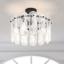 Three Light Semi-Flush Mount<br /><span style="color:#4AB0CE;">Entrega: 4-10 dias en USA</span><br /><span style="color:#4AB0CE;font-size:60%;">PREGUNTE POR ENTREGA EN PANAMA</span><br />Collection: Oldmill<br />Finish: Dark Matte Black