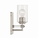 One Light Bath Sconce<br /><span style="color:#4AB0CE;">Entrega: 4-10 dias en USA</span><br /><span style="color:#4AB0CE;font-size:60%;">PREGUNTE POR ENTREGA EN PANAMA</span><br />Collection: Binsly<br />Finish: Brushed Nickel