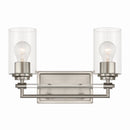 Two Light Vanity<br /><span style="color:#4AB0CE;">Entrega: 4-10 dias en USA</span><br /><span style="color:#4AB0CE;font-size:60%;">PREGUNTE POR ENTREGA EN PANAMA</span><br />Collection: Binsly<br />Finish: Brushed Nickel