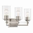 Three Light Vanity<br /><span style="color:#4AB0CE;">Entrega: 4-10 dias en USA</span><br /><span style="color:#4AB0CE;font-size:60%;">PREGUNTE POR ENTREGA EN PANAMA</span><br />Collection: Binsly<br />Finish: Brushed Nickel