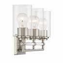 Three Light Vanity<br /><span style="color:#4AB0CE;">Entrega: 4-10 dias en USA</span><br /><span style="color:#4AB0CE;font-size:60%;">PREGUNTE POR ENTREGA EN PANAMA</span><br />Collection: Binsly<br />Finish: Brushed Nickel