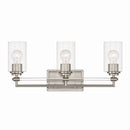 Three Light Vanity<br /><span style="color:#4AB0CE;">Entrega: 4-10 dias en USA</span><br /><span style="color:#4AB0CE;font-size:60%;">PREGUNTE POR ENTREGA EN PANAMA</span><br />Collection: Binsly<br />Finish: Brushed Nickel