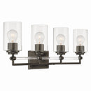Four Light Vanity<br /><span style="color:#4AB0CE;">Entrega: 4-10 dias en USA</span><br /><span style="color:#4AB0CE;font-size:60%;">PREGUNTE POR ENTREGA EN PANAMA</span><br />Collection: Binsly<br />Finish: Rustic Gun Metal