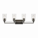 Four Light Vanity<br /><span style="color:#4AB0CE;">Entrega: 4-10 dias en USA</span><br /><span style="color:#4AB0CE;font-size:60%;">PREGUNTE POR ENTREGA EN PANAMA</span><br />Collection: Binsly<br />Finish: Rustic Gun Metal