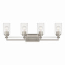 Four Light Vanity<br /><span style="color:#4AB0CE;">Entrega: 4-10 dias en USA</span><br /><span style="color:#4AB0CE;font-size:60%;">PREGUNTE POR ENTREGA EN PANAMA</span><br />Collection: Binsly<br />Finish: Brushed Nickel