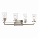 Four Light Vanity<br /><span style="color:#4AB0CE;">Entrega: 4-10 dias en USA</span><br /><span style="color:#4AB0CE;font-size:60%;">PREGUNTE POR ENTREGA EN PANAMA</span><br />Collection: Binsly<br />Finish: Brushed Nickel
