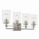 Four Light Vanity<br /><span style="color:#4AB0CE;">Entrega: 4-10 dias en USA</span><br /><span style="color:#4AB0CE;font-size:60%;">PREGUNTE POR ENTREGA EN PANAMA</span><br />Collection: Binsly<br />Finish: Brushed Nickel