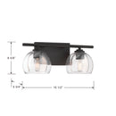 Two Light Vanity<br /><span style="color:#4AB0CE;">Entrega: 4-10 dias en USA</span><br /><span style="color:#4AB0CE;font-size:60%;">PREGUNTE POR ENTREGA EN PANAMA</span><br />Collection: Glint<br />Finish: Dark Bronze