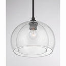 One Light Convertible Pendant/Semi-Flush Mount<br /><span style="color:#4AB0CE;">Entrega: 4-10 dias en USA</span><br /><span style="color:#4AB0CE;font-size:60%;">PREGUNTE POR ENTREGA EN PANAMA</span><br />Collection: Glint<br />Finish: Dark Bronze