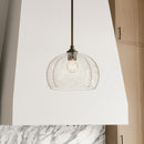 One Light Convertible Pendant/Semi-Flush Mount<br /><span style="color:#4AB0CE;">Entrega: 4-10 dias en USA</span><br /><span style="color:#4AB0CE;font-size:60%;">PREGUNTE POR ENTREGA EN PANAMA</span><br />Collection: Glint<br />Finish: Dark Bronze