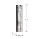 Three Light Vanity<br /><span style="color:#4AB0CE;">Entrega: 4-10 dias en USA</span><br /><span style="color:#4AB0CE;font-size:60%;">PREGUNTE POR ENTREGA EN PANAMA</span><br />Collection: Veil<br />Finish: Dark Matte Black