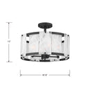Four Light Semi-Flush Mount<br /><span style="color:#4AB0CE;">Entrega: 4-10 dias en USA</span><br /><span style="color:#4AB0CE;font-size:60%;">PREGUNTE POR ENTREGA EN PANAMA</span><br />Collection: Veil<br />Finish: Dark Matte Black