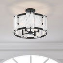 Minka-Lavery - 3635-899 - Four Light Semi-Flush Mount - Veil - Dark Matte Black