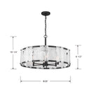 Six Light Pendant<br /><span style="color:#4AB0CE;">Entrega: 4-10 dias en USA</span><br /><span style="color:#4AB0CE;font-size:60%;">PREGUNTE POR ENTREGA EN PANAMA</span><br />Collection: Veil<br />Finish: Dark Matte Black