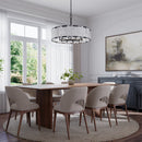 Minka-Lavery - 3638-899 - Ten Light Pendant - Veil - Dark Matte Black