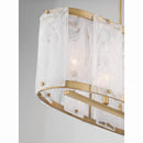 Six Light Linear Chandelier<br /><span style="color:#4AB0CE;">Entrega: 4-10 dias en USA</span><br /><span style="color:#4AB0CE;font-size:60%;">PREGUNTE POR ENTREGA EN PANAMA</span><br />Collection: Veil<br />Finish: Legacy Brass