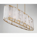 Six Light Linear Chandelier<br /><span style="color:#4AB0CE;">Entrega: 4-10 dias en USA</span><br /><span style="color:#4AB0CE;font-size:60%;">PREGUNTE POR ENTREGA EN PANAMA</span><br />Collection: Veil<br />Finish: Legacy Brass