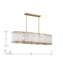 Six Light Linear Chandelier<br /><span style="color:#4AB0CE;">Entrega: 4-10 dias en USA</span><br /><span style="color:#4AB0CE;font-size:60%;">PREGUNTE POR ENTREGA EN PANAMA</span><br />Collection: Veil<br />Finish: Legacy Brass