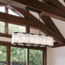Minka-Lavery - 3639-899 - Six Light Linear Chandelier - Veil - Dark Matte Black