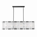 Six Light Linear Chandelier<br /><span style="color:#4AB0CE;">Entrega: 4-10 dias en USA</span><br /><span style="color:#4AB0CE;font-size:60%;">PREGUNTE POR ENTREGA EN PANAMA</span><br />Collection: Veil<br />Finish: Dark Matte Black