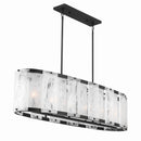 Six Light Linear Chandelier<br /><span style="color:#4AB0CE;">Entrega: 4-10 dias en USA</span><br /><span style="color:#4AB0CE;font-size:60%;">PREGUNTE POR ENTREGA EN PANAMA</span><br />Collection: Veil<br />Finish: Dark Matte Black