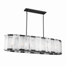 Six Light Linear Chandelier<br /><span style="color:#4AB0CE;">Entrega: 4-10 dias en USA</span><br /><span style="color:#4AB0CE;font-size:60%;">PREGUNTE POR ENTREGA EN PANAMA</span><br />Collection: Veil<br />Finish: Dark Matte Black