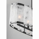 Six Light Linear Chandelier<br /><span style="color:#4AB0CE;">Entrega: 4-10 dias en USA</span><br /><span style="color:#4AB0CE;font-size:60%;">PREGUNTE POR ENTREGA EN PANAMA</span><br />Collection: Veil<br />Finish: Dark Matte Black