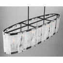 Six Light Linear Chandelier<br /><span style="color:#4AB0CE;">Entrega: 4-10 dias en USA</span><br /><span style="color:#4AB0CE;font-size:60%;">PREGUNTE POR ENTREGA EN PANAMA</span><br />Collection: Veil<br />Finish: Dark Matte Black
