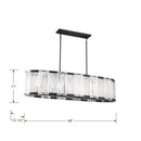 Six Light Linear Chandelier<br /><span style="color:#4AB0CE;">Entrega: 4-10 dias en USA</span><br /><span style="color:#4AB0CE;font-size:60%;">PREGUNTE POR ENTREGA EN PANAMA</span><br />Collection: Veil<br />Finish: Dark Matte Black