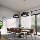 Minka-Lavery - 3954-796 - Four Light Pendant - Waveform - Dark Bronze