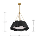 Four Light Pendant<br /><span style="color:#4AB0CE;">Entrega: 4-10 dias en USA</span><br /><span style="color:#4AB0CE;font-size:60%;">PREGUNTE POR ENTREGA EN PANAMA</span><br />Collection: Waveform<br />Finish: Dark Bronze
