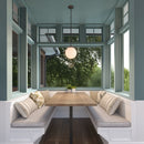 One Light Mini Pendant<br /><span style="color:#4AB0CE;">Entrega: 4-10 dias en USA</span><br /><span style="color:#4AB0CE;font-size:60%;">PREGUNTE POR ENTREGA EN PANAMA</span><br />Collection: Marbelle<br />Finish: Dark Bronze