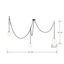 Three Light Pendant<br /><span style="color:#4AB0CE;">Entrega: 4-10 dias en USA</span><br /><span style="color:#4AB0CE;font-size:60%;">PREGUNTE POR ENTREGA EN PANAMA</span><br />Collection: Marbelle<br />Finish: Dark Bronze