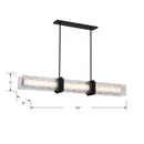 LED Linear Chandelier<br /><span style="color:#4AB0CE;">Entrega: 4-10 dias en USA</span><br /><span style="color:#4AB0CE;font-size:60%;">PREGUNTE POR ENTREGA EN PANAMA</span><br />Collection: Lumina<br />Finish: Dark Matte Black