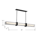 LED Linear Chandelier<br /><span style="color:#4AB0CE;">Entrega: 4-10 dias en USA</span><br /><span style="color:#4AB0CE;font-size:60%;">PREGUNTE POR ENTREGA EN PANAMA</span><br />Collection: Lumina<br />Finish: Dark Matte Black