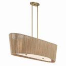 Four Light Linear Chandelier<br /><span style="color:#4AB0CE;">Entrega: 4-10 dias en USA</span><br /><span style="color:#4AB0CE;font-size:60%;">PREGUNTE POR ENTREGA EN PANAMA</span><br />Collection: Key Largo<br />Finish: Soft Brass