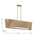 Four Light Linear Chandelier<br /><span style="color:#4AB0CE;">Entrega: 4-10 dias en USA</span><br /><span style="color:#4AB0CE;font-size:60%;">PREGUNTE POR ENTREGA EN PANAMA</span><br />Collection: Key Largo<br />Finish: Soft Brass