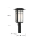 One Light Post Lantern<br /><span style="color:#4AB0CE;">Entrega: 4-10 dias en USA</span><br /><span style="color:#4AB0CE;font-size:60%;">PREGUNTE POR ENTREGA EN PANAMA</span><br />Collection: Grydton<br />Finish: Dark Matte Black