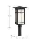 One Light Post Lantern<br /><span style="color:#4AB0CE;">Entrega: 4-10 dias en USA</span><br /><span style="color:#4AB0CE;font-size:60%;">PREGUNTE POR ENTREGA EN PANAMA</span><br />Collection: Grydton<br />Finish: Dark Matte Black