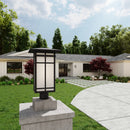 One Light Post Lantern<br /><span style="color:#4AB0CE;">Entrega: 4-10 dias en USA</span><br /><span style="color:#4AB0CE;font-size:60%;">PREGUNTE POR ENTREGA EN PANAMA</span><br />Collection: Grydton<br />Finish: Dark Matte Black
