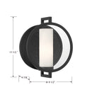 One Light Wall Sconce<br /><span style="color:#4AB0CE;">Entrega: 4-10 dias en USA</span><br /><span style="color:#4AB0CE;font-size:60%;">PREGUNTE POR ENTREGA EN PANAMA</span><br />Collection: Halin<br />Finish: Sand Coal Black