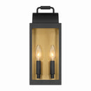 Two Light Wall Sconce<br /><span style="color:#4AB0CE;">Entrega: 4-10 dias en USA</span><br /><span style="color:#4AB0CE;font-size:60%;">PREGUNTE POR ENTREGA EN PANAMA</span><br />Collection: Calandra<br />Finish: Sand Coal Black
