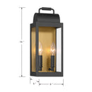 Two Light Wall Sconce<br /><span style="color:#4AB0CE;">Entrega: 4-10 dias en USA</span><br /><span style="color:#4AB0CE;font-size:60%;">PREGUNTE POR ENTREGA EN PANAMA</span><br />Collection: Calandra<br />Finish: Sand Coal Black
