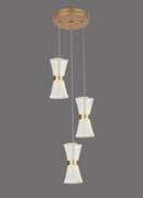 Lámpara Colgante Decorativa Con Luz Led 21W Acabado Golden / Metal Acrílico.