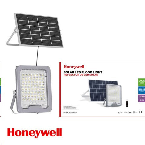 REFLECTOR SOLAR LED 200W, EMITE 162LM/W, TONALIDAD 6000K, PANEL DE 35W, 9V, GRADO DE PROTECCION IP65.