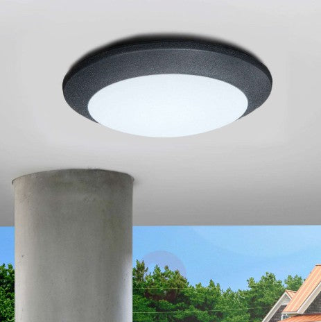 LÁMPARA DE PARED O TECHO 1X E27,  MODELO UMBERTA SMART, ACABADO PACK BLACK OPAL, MARCA FUMAGALLI.