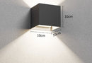 Lámpara De Pared Exterior Led Con Diseño De Luz Arquitectonico 6W 2700K.