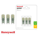 SET DE 3 FOCOS LED G9-2.5W, 220LM, 3000K, 110-130V 50-60HZ PF>0.5 CRI>80, MARCA HONEYWELL.